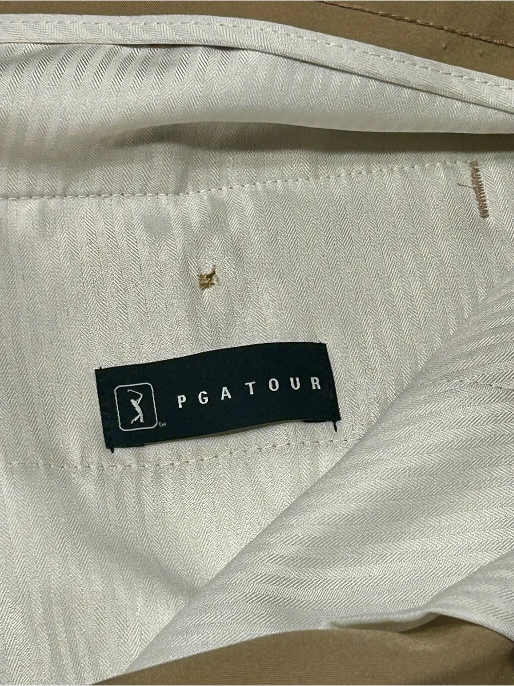 PGA Tour Beige Flat Front Men's Shorts Size 38